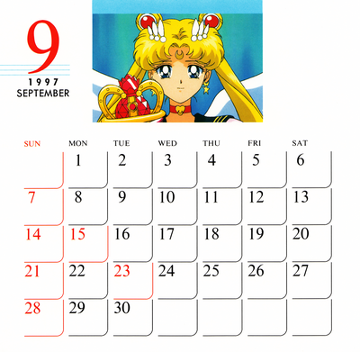 Eternal Sailor Moon
Sailor Moon Sailor Stars
1997 Desktop Calendar

