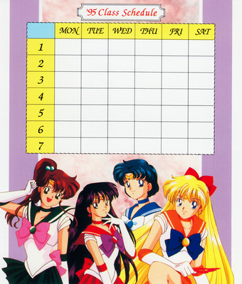 Inner Senshi
Sailor Moon SuperS
School Year Calendar
