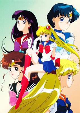 Sailor Moon, Mars, Mercury, Jupiter, Venus
Sailor Moon R Postcards
by Seika Note // Movic
